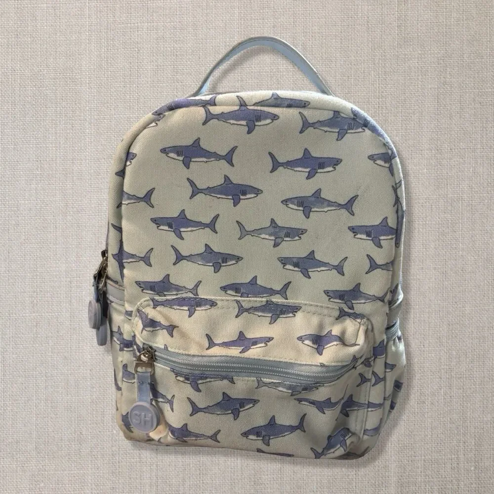 SweetHoney Shark Lunch Kit Tote Bag Blue Boys Insulated School Ocean